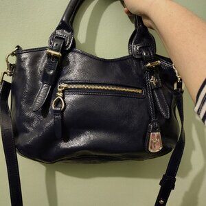 Cole Haan Blue Patent Leather Shoulder Crossbody Bag